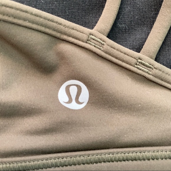 Lululemon Lighten Up Bra DKOV dark olive green new - Picture 3 of 4